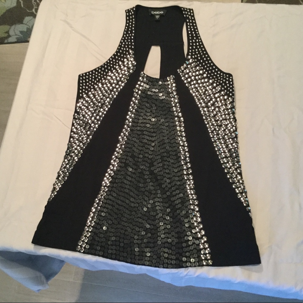 🆕 Bebe embellished Black tank top